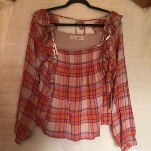 We the Free brand new ruffle shirt size Large
